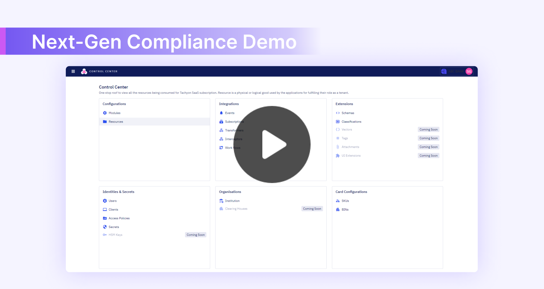 Next-gen compliance demo