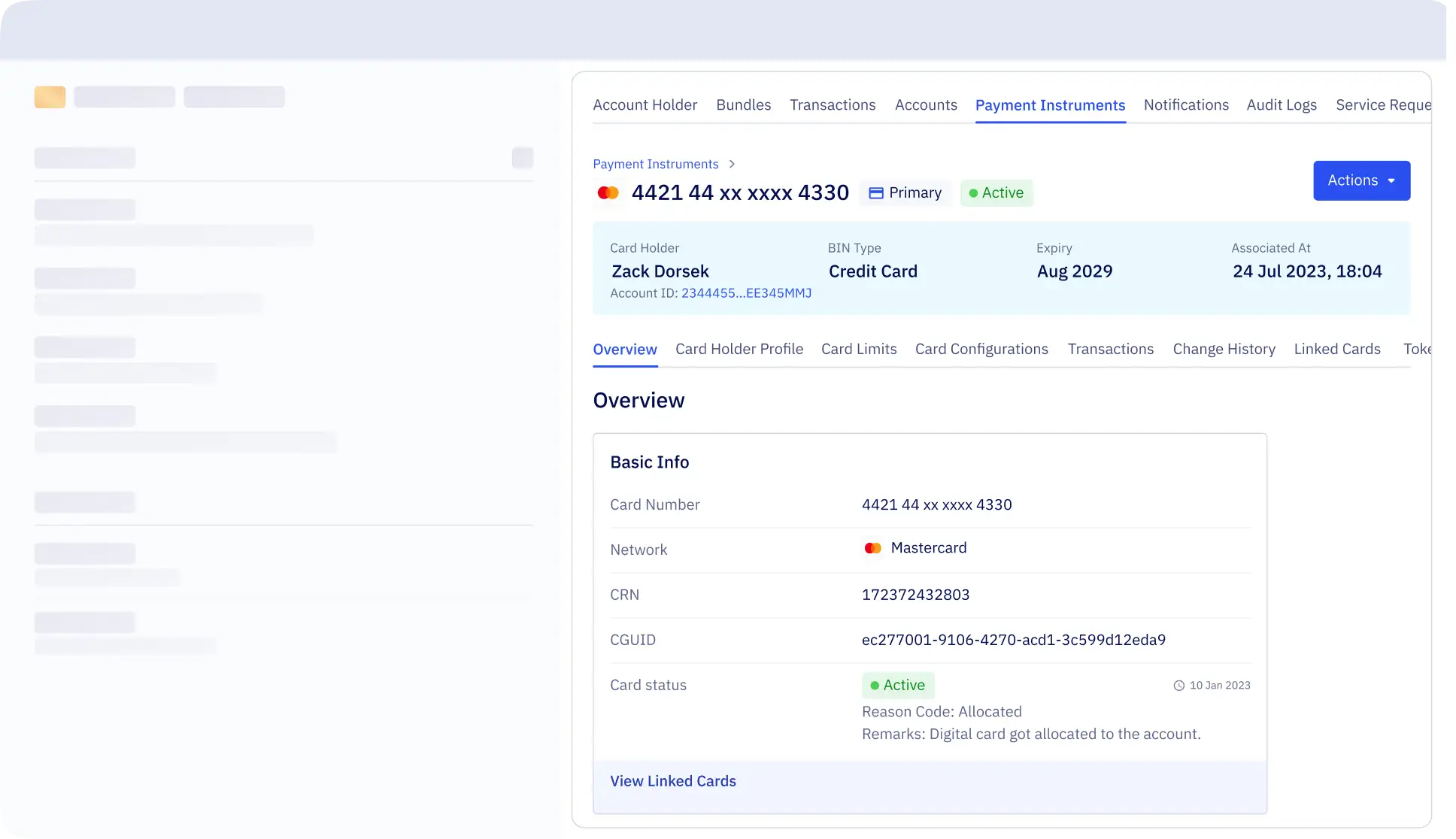 The image shows a embeddability interface within Zeta's customer support toolchain to automate the display of caller profile details for agents.