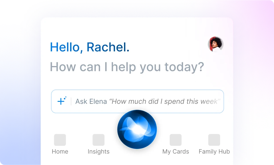 The image shows the screenshot of a chat conversation between a mobile banking app user  and Zeta's Elena AI assistant. It indicates the platform ability to understand and respond to natural language inquiries.